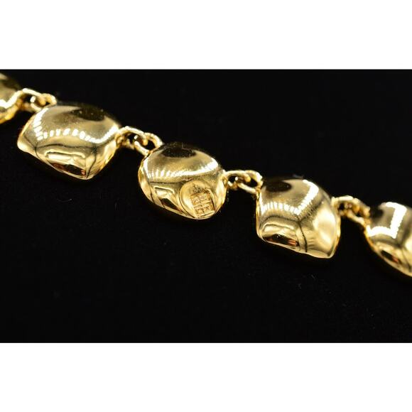 Givenchy Vintage Logo Collar Necklace 4G Gold Chunky Signed NOS 80s 1980s Bin6B - Picture 1 of 12